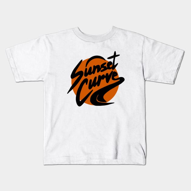 sunset curve logo Kids T-Shirt by yazriltri_dsgn